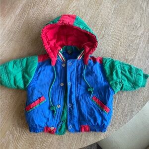 Vintage Alpine Way  Hooded Boys Jacket, Size 12m